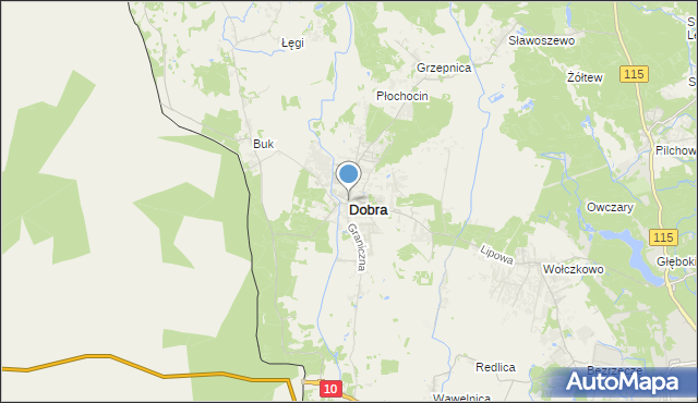 mapa Dobra, Dobra gmina Dobra (Szczecińska) na mapie Targeo